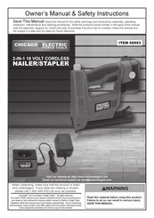 Chicago Electric 68993 Owner's Manual & Safety Instructions