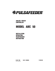 Pulsafeeder ABC 50 Installation, Operation, &  Maintenance Instruction