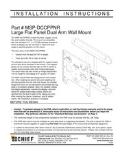CHIEF MSP-DCCPPNR Installation Instructions Manual