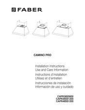 Faber Camino Pro CAPR36SS1200 Installation Instructions Manual