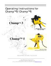 Glue Machinery Champ 5 Operating Instructions Manual