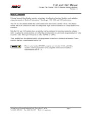 AMCI 1141 Manual