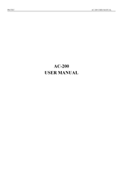 Protec AC-200 User Manual