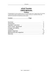 JYD Imports eVolt Traveler User Manual