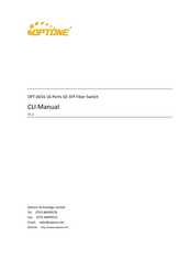 Optone OPT-6016 Manual