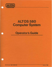 Altos 580 Operator's Manual
