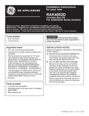 GE RAK4002D Installation Instructions Manual