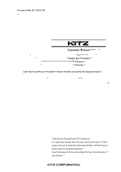 Kitz Y Series Operation Manual