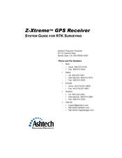ashtech Z-Xtreme System Manual