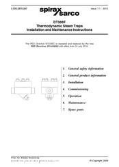 Spirax Sarco DT300F Installation And Maintenance Instructions Manual