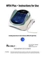Hill Laboratories HF54 Plus Instructions For Use Manual