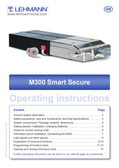 LEHMANN M300 Operating Instructions Manual