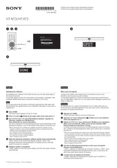 Sony SA-WNT3 Quick Start Manual