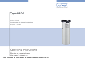 Burkert 8200 Series Operating Instructions Manual