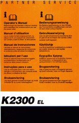 Partner K2300 EL Operator's Manual