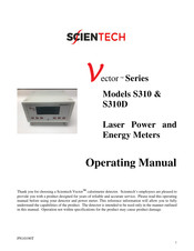 ScienTECH Vector S310D Operating Manual