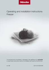 Miele F 12011 S-2 Operating And Installation Instructions