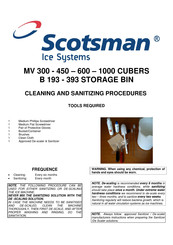 Scotsman MV 300 Cleaning And Sanitizing Procedures