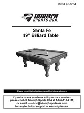 Triumph Sports USA Santa Fe Instruction Manual