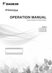 Daikin DTXF25TVMA Operation Manual
