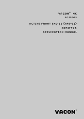 Vacon NX ACTIVE FRONT END II Applications Manual