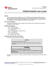 Texas Instruments TPS65912xEVM-081 How To Use Manual