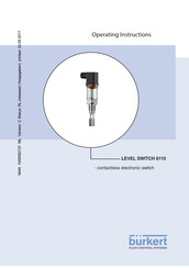 Burkert LEVEL SWITCH 8110 Operating Instructions Manual