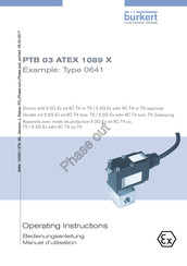 Burkert 0641 Operating Instructions Manual