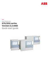 ABB Relion 670 series Quick Start Manual