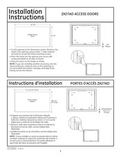 GE ZX27AD Installation Instructions