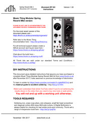 Thonk Music Thing Modular Spring Reverb Mkii Instructions Manual