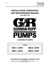 Gorman?Rupp 06C3-GHH Installation, Operation And Maintenance Manual