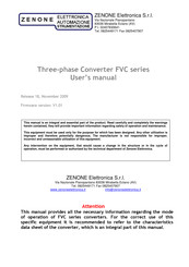 ZENONE FVC Series User Manual