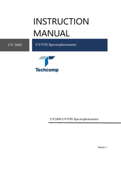 Techcomp UV 2600 Instruction Manual