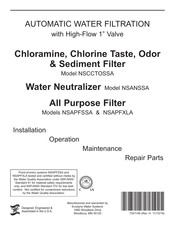 Ecodyne Water Systems HPF Installation, Operation, Maintenance & Repair Parts
