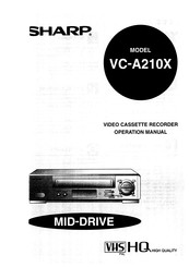 Sharp VC-A210X Operation Manual