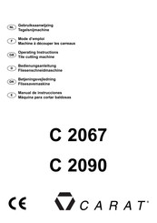 Carat C 2067 Operating Instructions Manual