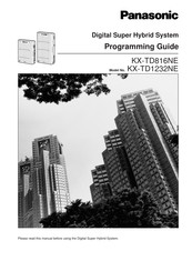 Panasonic KX-TD816NE Programming Manual