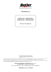 Butler HP441SQ.20FI Instruction Manual