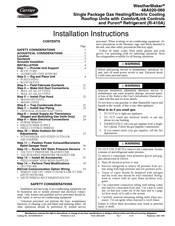 Carrier WeatherMaker 48A060 Installation Instructions Manual