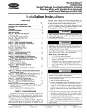 Carrier WeatherMaker 48A050 Installation Instructions Manual