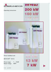 Eltroplan REVCON SVCS Series Operating Instructions Manual