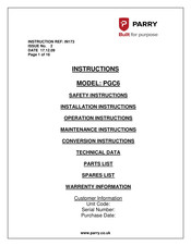 PARRY PGC6 Instructions Manual