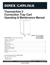 Carlisle DXTAII47455030 Operating & Maintenance Manual