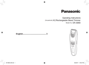 Panasonic ER-SB60 Operating Instructions Manual