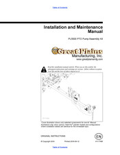 GREAT PLAINS PL5500 PTO Installation And Maintenance Manual