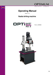Optimum OPTi drill RD 3 Operating Manual