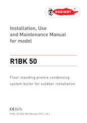 Radiant R1BK 50 Installation, Use And Maintenance Manual