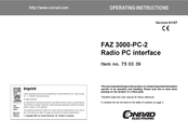 Conrad Electronic FAZ 3000-PC-2 Operating Instructions Manual