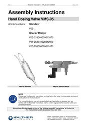 Walther Systemtechnik VMS-05 Assembly Instructions Manual